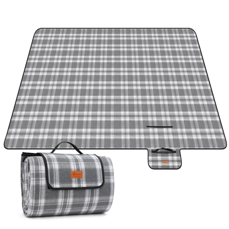 Sekey XXL Picknickdecke 200x200 cm – Waschbare & Schmutzabweisende Camping- und Stranddecke, Faltbar & Gepolstert für Outdoor, Park & Garten Sekey