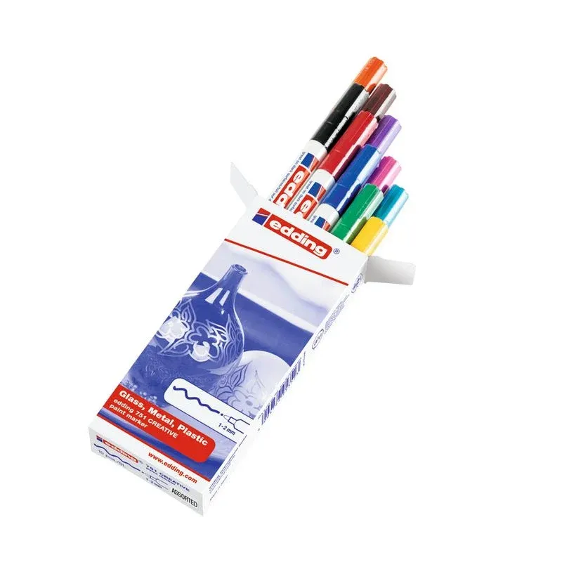 edding 751 creative Lackmarker farbsortiert 1,0 - 2,0 mm, 10 St.