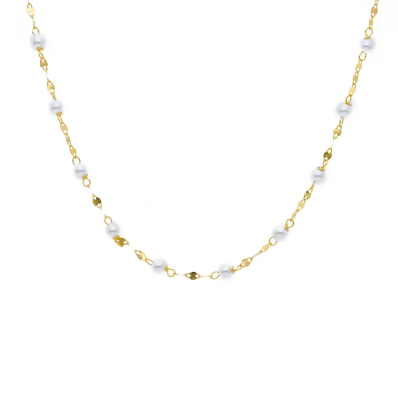 18 Karat Gold - 750 Süsswasserperlen Halskette - 276095