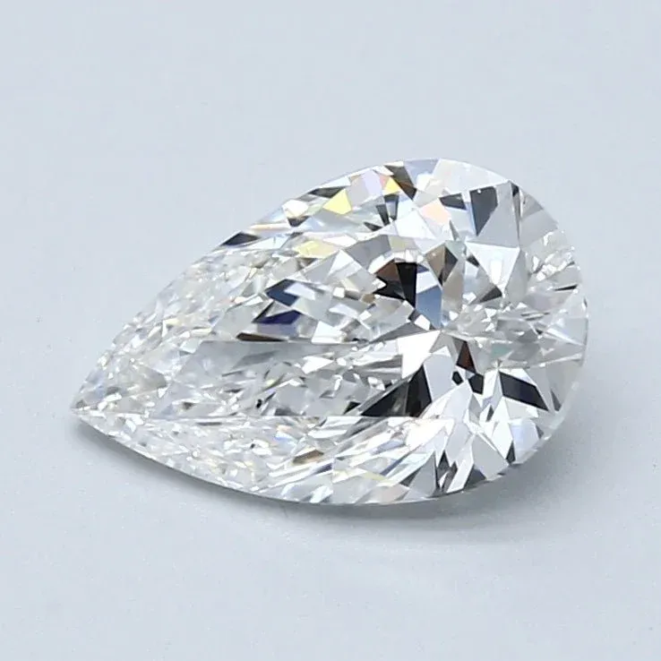 1.5 Carat Pear - Natural Diamond - 1.71 - D - SI1 - VG - VG - VG - Diamonds By Rothschild