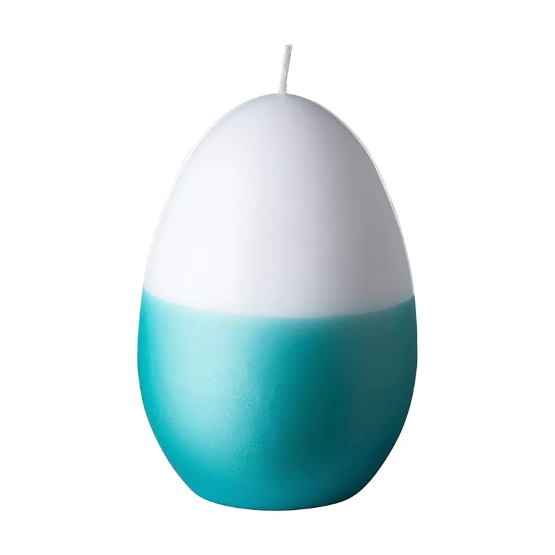Eierkerze – Zweifarbige Optik, Metallic-Oberfläche, Lange Brenndauer - Candle | Fink Living
