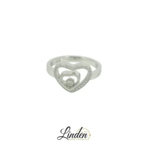 18K Weissgold Ring 5,3g mit 32 Diamanten