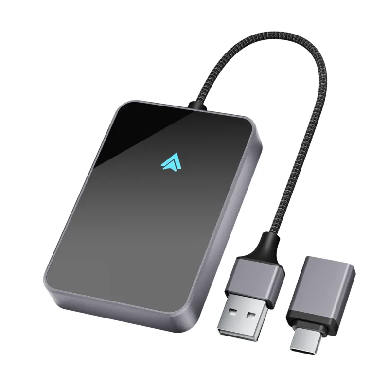Salcar Android Auto Wireless Adapter 2025 – Kabelloser USB-C/A Dongle, 5.8 GHz WiFi, kompatibel mit Android 11+ für kabelloses Android Auto Salcar