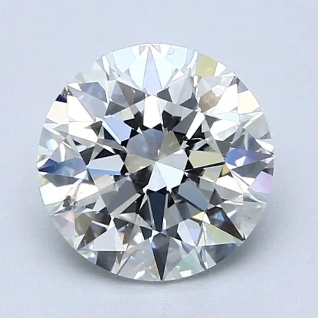 2 Carat Round - Natural Diamond - 2.01 - H - I1 - EX - EX - EX - Diamonds By Rothschild