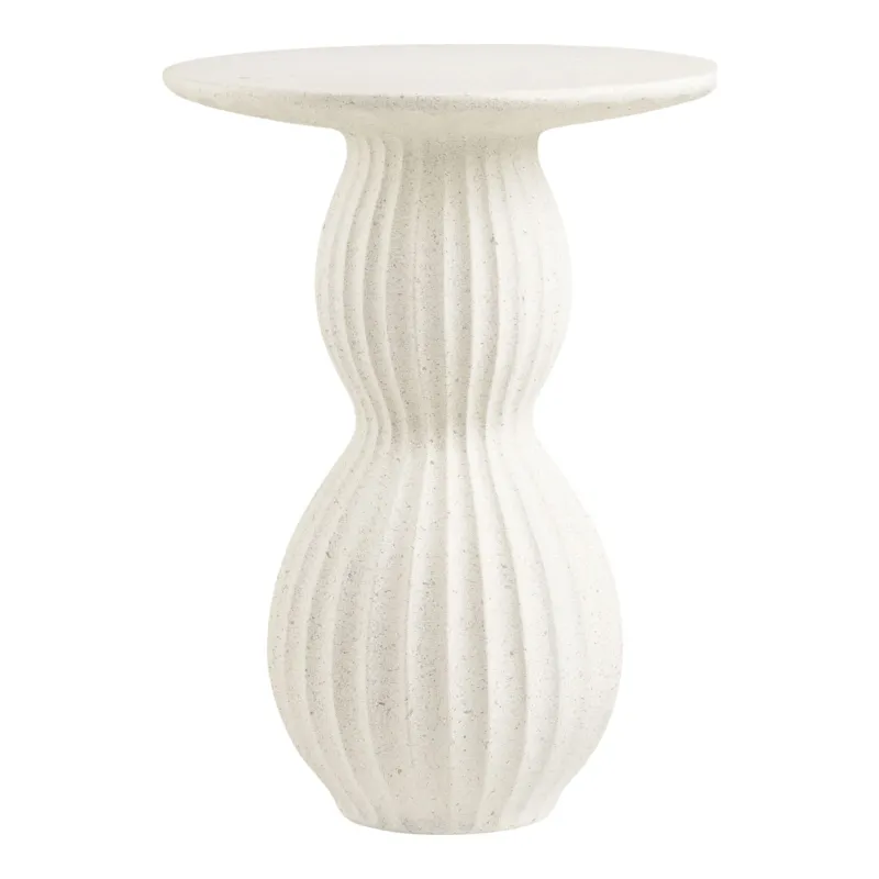 Beistelltisch – Faserlehm, Gerillte Form, 55cm hoch - Newtown | House Nordic