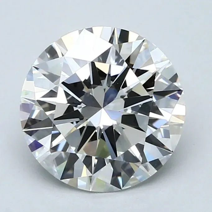 2.5 Carat Round - Natural Diamond - 2.72 - F - VVS2 - EX - EX - EX - Diamonds By Rothschild