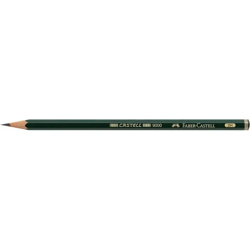 FABER-CASTELL 9000 Bleistift 2H grün, 1 St.
