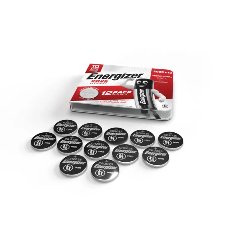 ENERGIZER Knopfzellen-Batterie Lithium CR2025, 12 Stück