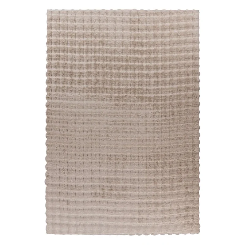 Teppich – Cloud-Soft Hochflor Komfort, 3D Tiefen Design, Beige Farbe, 80 x 150 cm - Hailey 125 | Kayoom