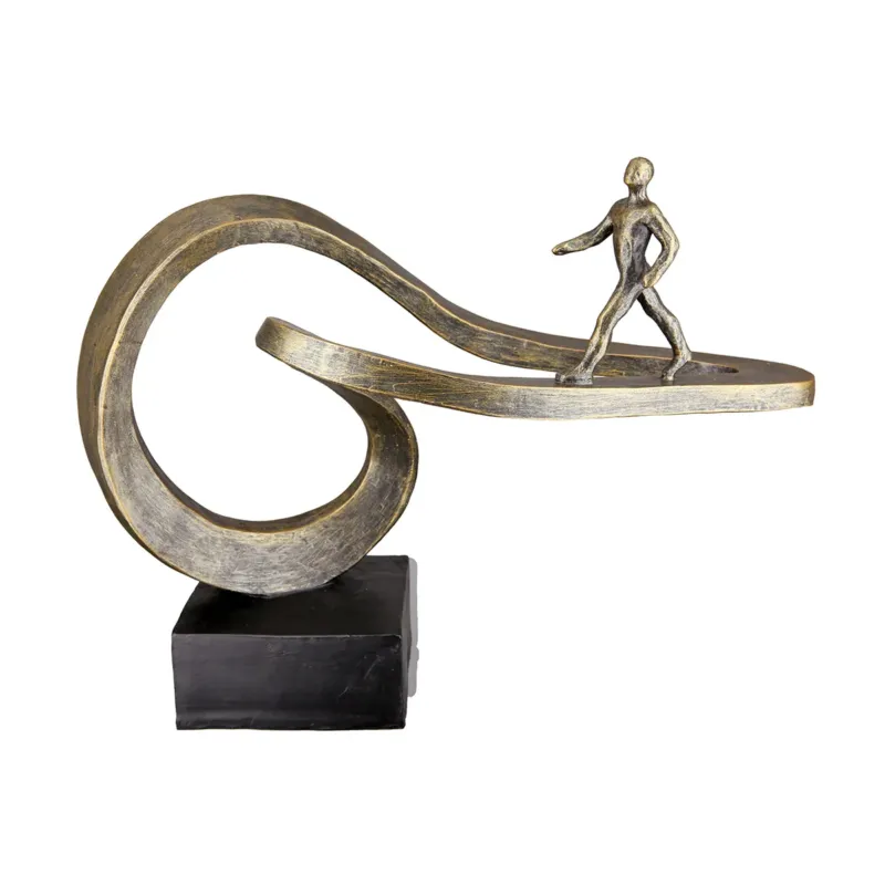 Skulptur – Ausdrucksstarke Form, Antik Finish, Bronze Optik - Path | Gilde