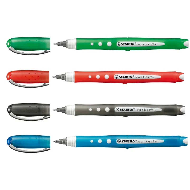 STABILO worker colorful Tintenroller 0,5 mm, Schreibfarbe: farbsortiert, 4 St.