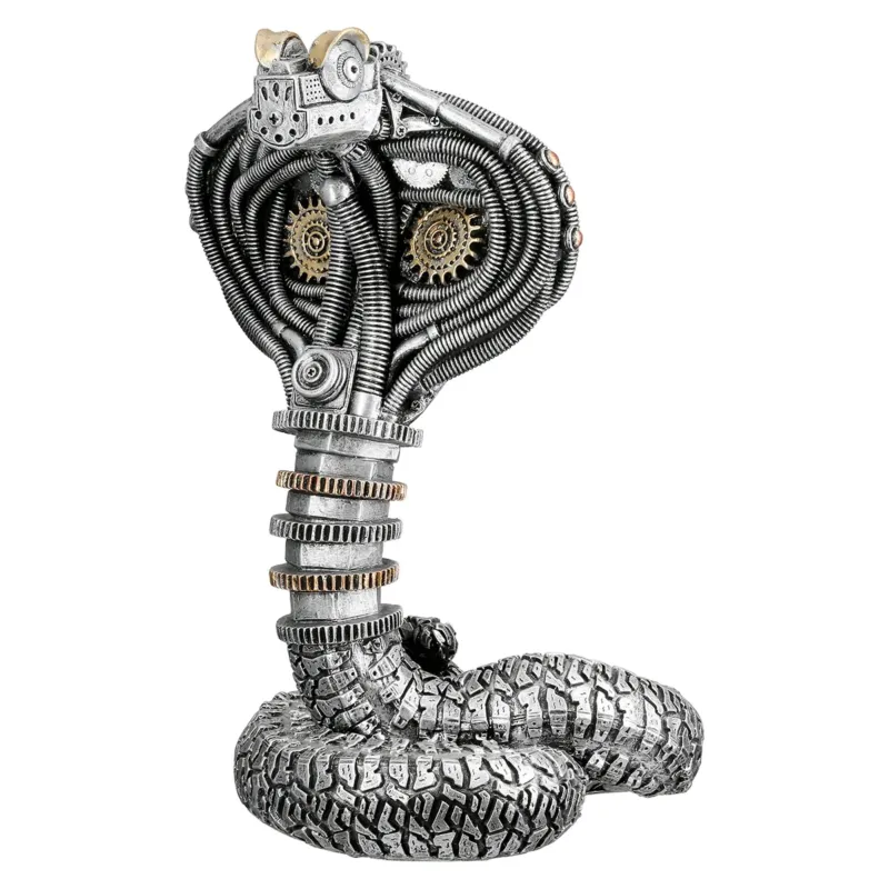 Figur – Metallische Optik, Goldene Akzente, Steampunk Design - Steampunk Cobra | Gilde