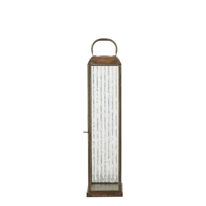 Laterne – Antike Messingoptik, Glas und Metall, 49 cm Höhe - Herslev | House Nordic