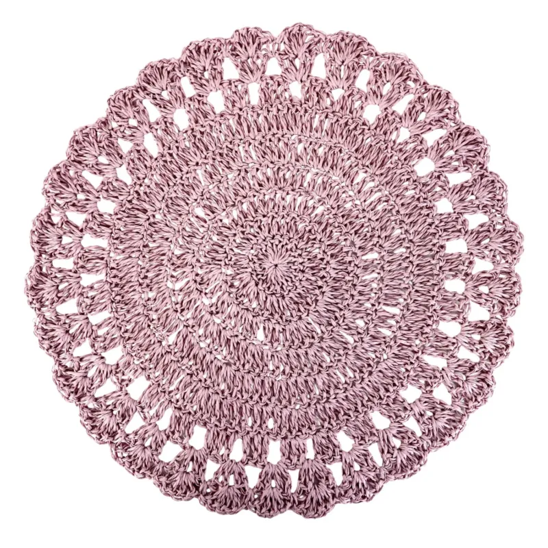 2er Set Platzset Altrosa Raffia 38 cm Tischset Tischuntersetzer Tischwäsche Tischdeko