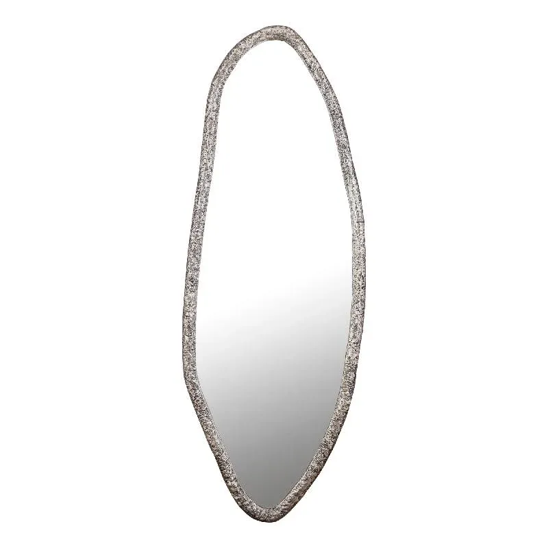 Wandspiegel – Organisches Design, Ovale Form, Aluminium Material, Silber, 3XL – Paislie | PTMD