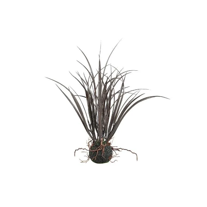 Blätterpflanze mit burgunderfarbener Dracaena, in Mooserde und aus Kunststoff | PTMD