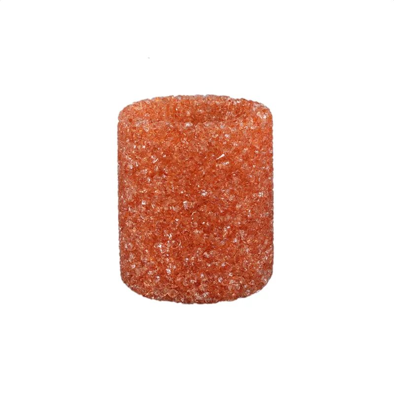Teelichthalter – Glas Material, Bernstein Ton, Kristall Design, L – Marsella | PTMD
