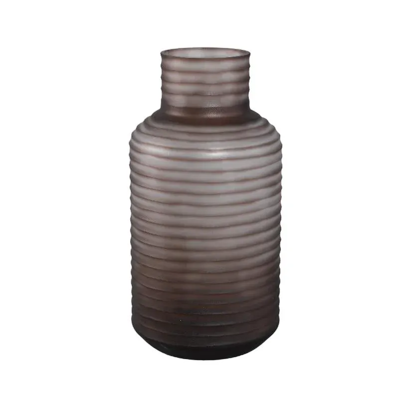 Vase – Massives Glas, Glatte Oberfläche, Hellbraune Farbe L – Kalyce | PTMD