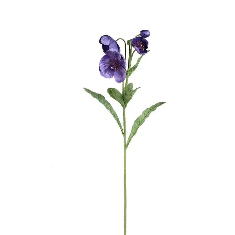 Mohnblume - Violetter Himalaya Mohn Spray, Polyesterstoff, Halbhändig gefertigt | PTMD