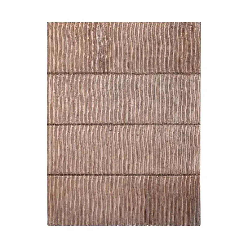 Wandpaneel – Wellenmuster Design, Rechteckige Form, MDF Material, Bronze, S – Seline | PTMD