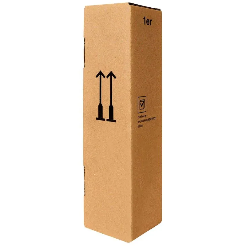 5 Flaschenkartons für 1 Flasche 11,0 x 11,0 x 42,5 cm