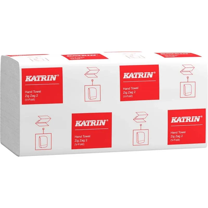 KATRIN Papierhandtücher 45570 Zick Zack 2 Zick-Zack-Falzung 2-lagig 4.000 Tücher