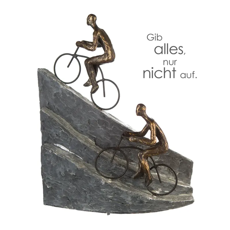 Skulptur – Matte Oberfläche, Strukturierte Form, Bronzene Optik - Racing | Gilde
