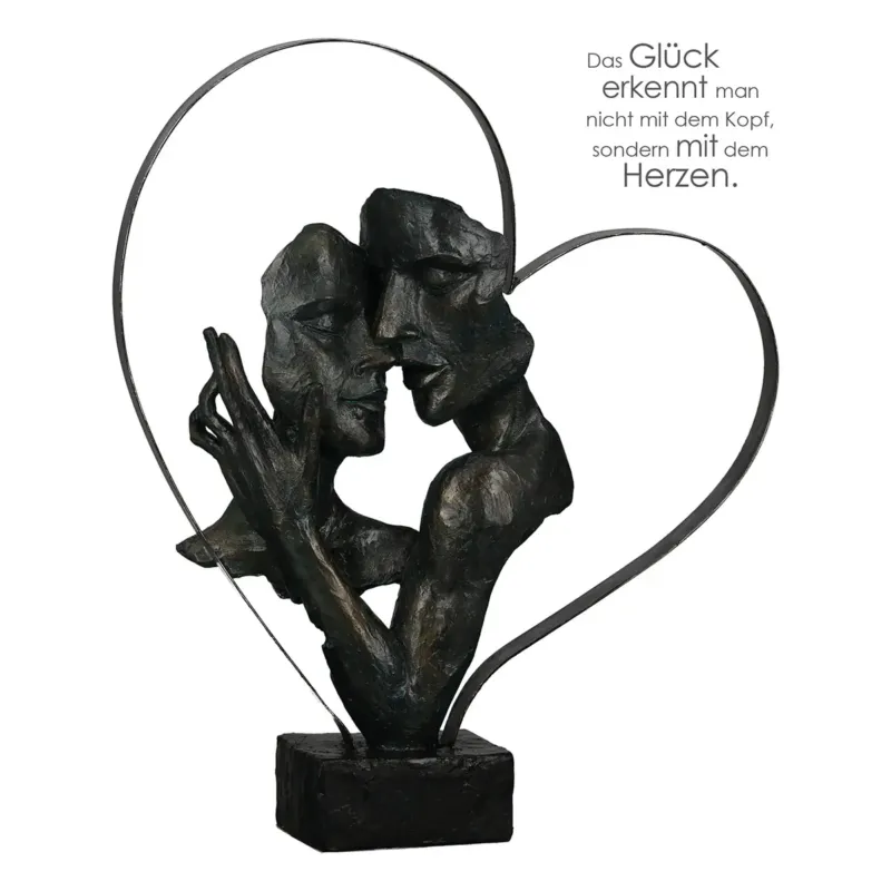 Skulptur – Antike Oberfläche, Bronzene Optik, Symbolisches Herz - Essential | Gilde