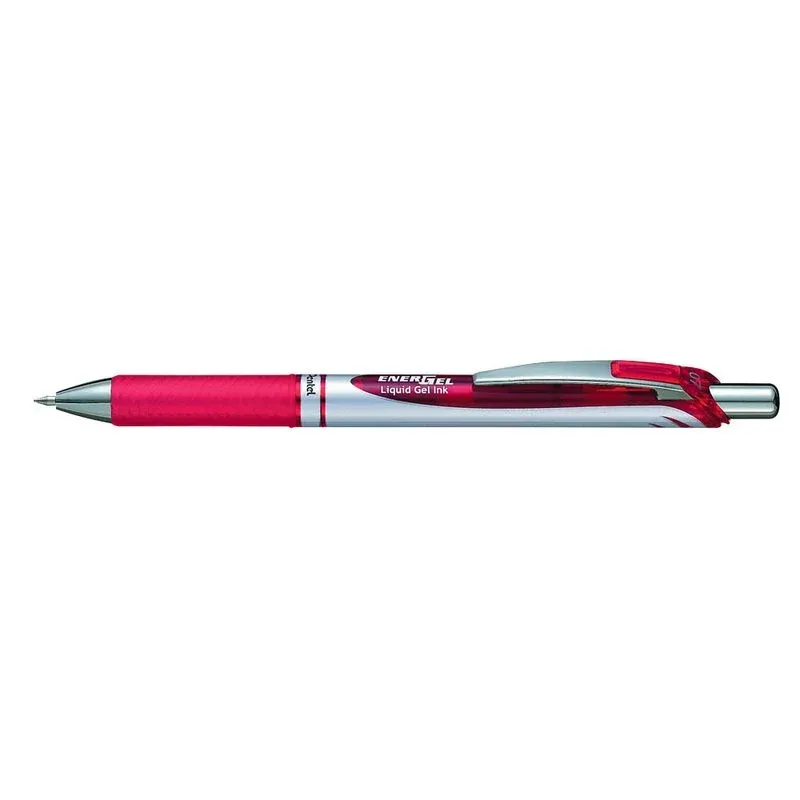 Pentel EnerGel BL77 Gelschreiber rot/silber 0,35 mm, Schreibfarbe: rot, 1 St.