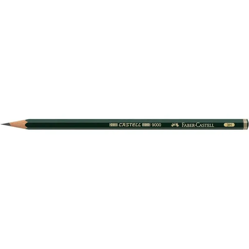 FABER-CASTELL 9000 Bleistift 3H grün, 1 St.