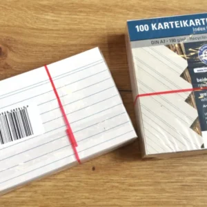 Karteikarten liniert weiß 100St.° - Polly Paper - Umweltfreundliche Schreibwaren