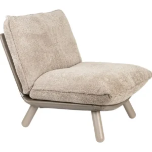 Loungesessel Lazy Sack Soft Beige mit Teddy-Stoff von Zuiver