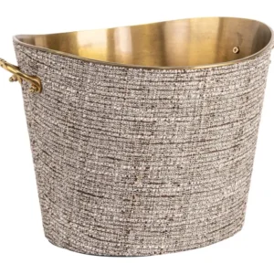 Richmond Weinkühler Brady beige – Flaschenkühler aus Stahl und Stoff