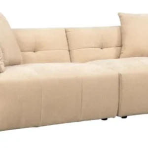 Sofa Hodge 4,5-Sitzer Beige mit Samtbezug im Boho-Stil von Dutchbone
