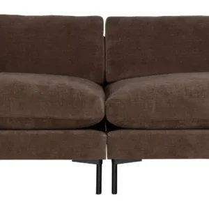 Sofa Summer 3-Sitzer von Zuiver in Dunkelbraun für das Wohnzimmer
