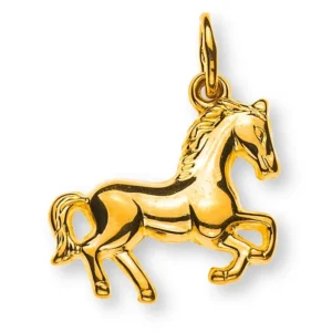 Anhänger Pferd Gelbgold 750