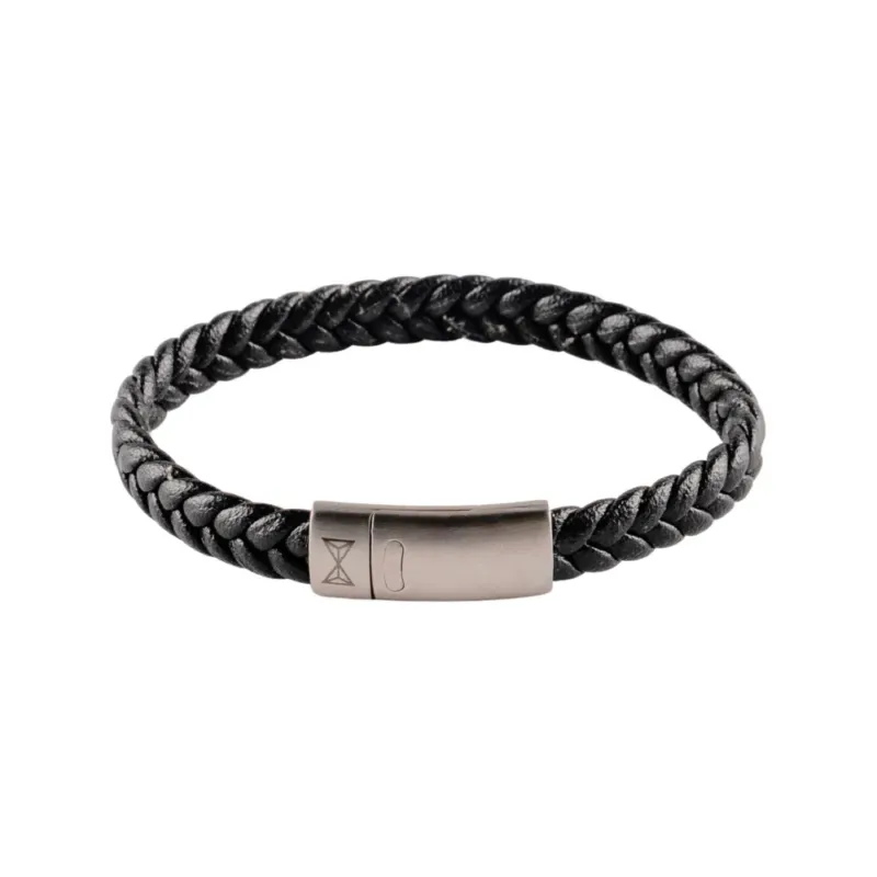 AZE Jewellery Kinderarmband Leder Schwarz 18cm