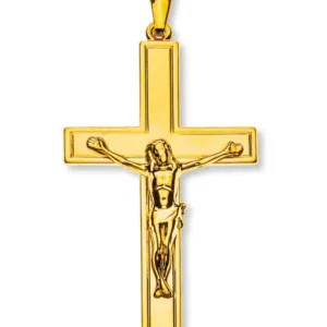 Anhänger Balkenkreuz Gelbgold 750 mit Christus