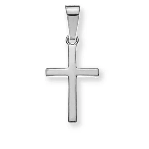Anhänger Balkenkreuz massiv Weissgold 750 poliert