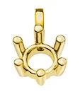 Anhänger Solitär-Rohling 6-Griff Gelbgold 750 für 0.33 ct.