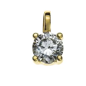 Anhänger Solitär Gelbgold 750 Diamant 0,20 ct.