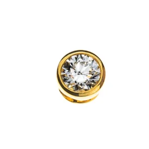 Anhänger Solitär Zargenfassung Diamant Gelbgold 750 0.10 ct.