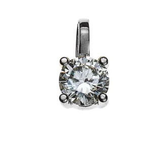 Anhänger Solitär 4-Griff Diamant Weissgold 750 0.15 ct.