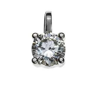 Anhänger Solitär 4-Griff Diamant Weissgold 750 0.25 ct.