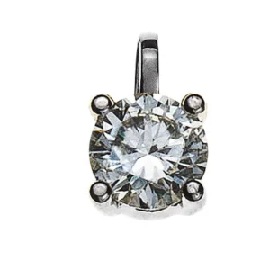 Anhänger Solitär 4-Griff Diamant Weissgold 750 0.50 ct.