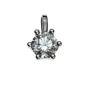 Anhänger Solitär 6-Griff-Fassung Weissgold 750 0.20 ct.