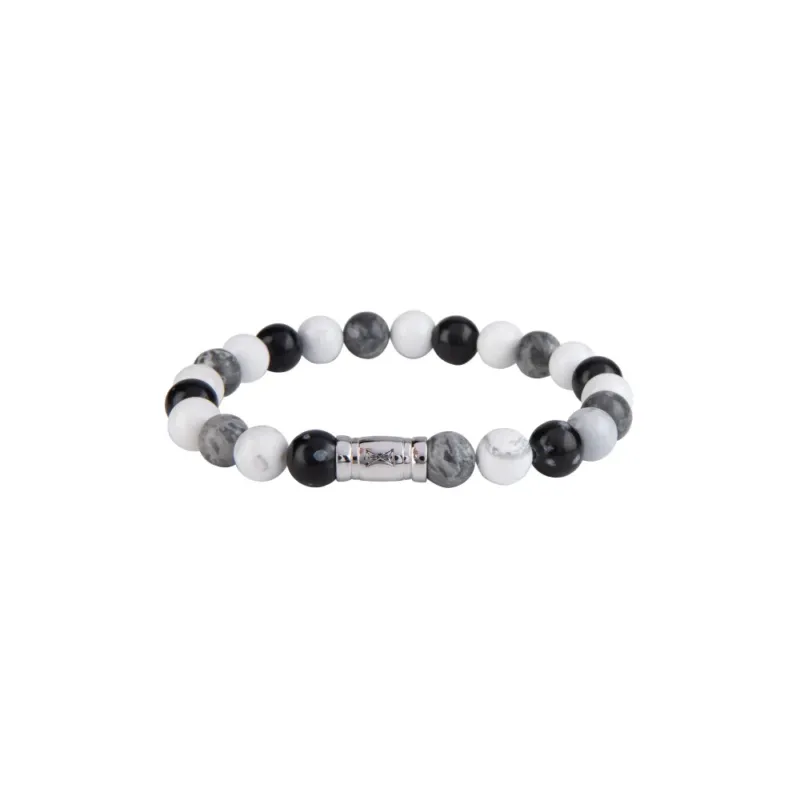 AZE Jewellery Herren Armband Mont Blanc Edelstein Silber 8mm