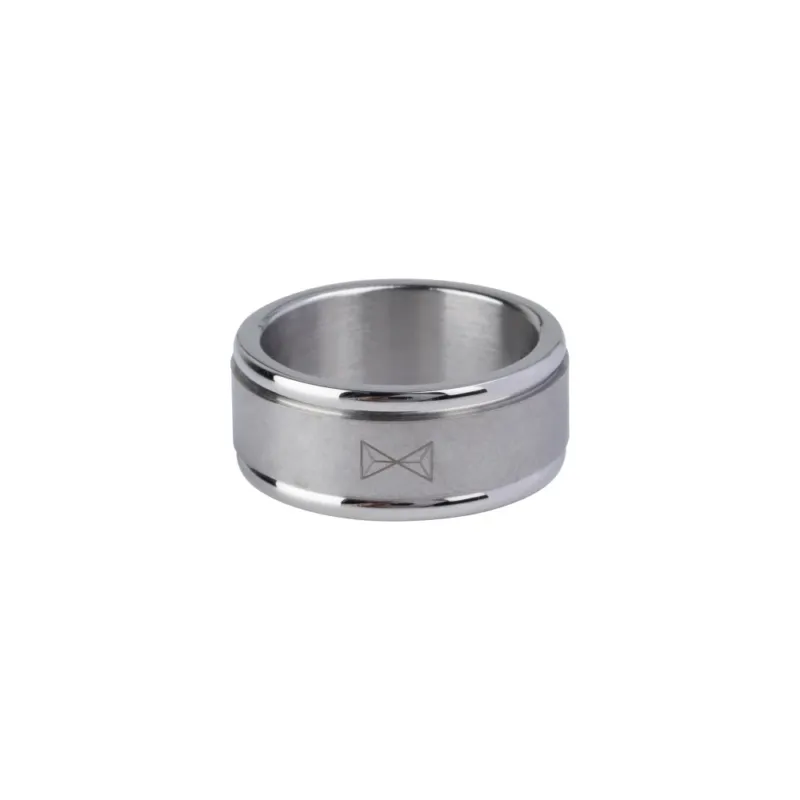 AZE Jewellery Herrenring Sphere Edelstahl Silber