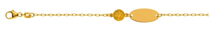 Baby Armband Anker Oval Gelbgold 750 14cm