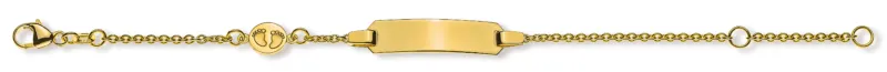 Baby Armband Rundanker Gelbgold 750 Babyfüsse